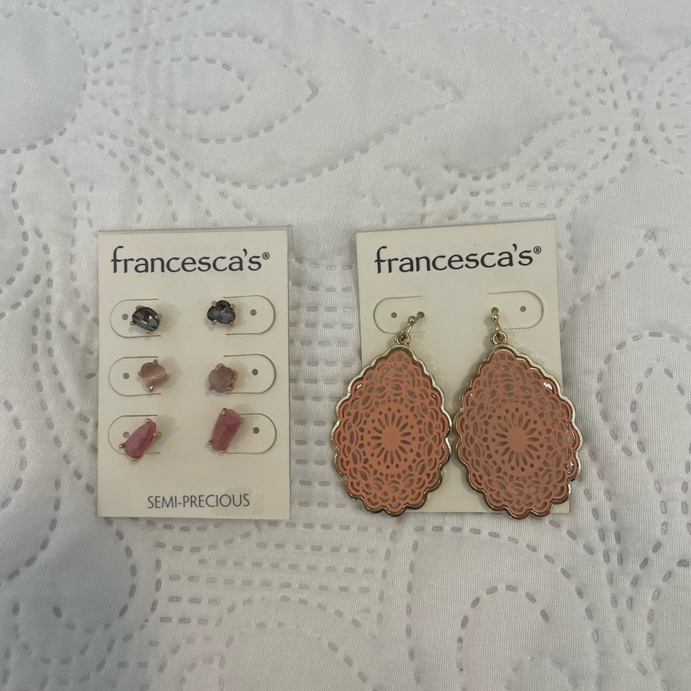 Francesca’s earrings unused with pouch